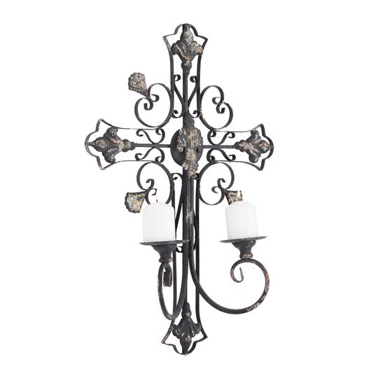 Black Iron French Country Wall Decor, 24" x 16" x 6"